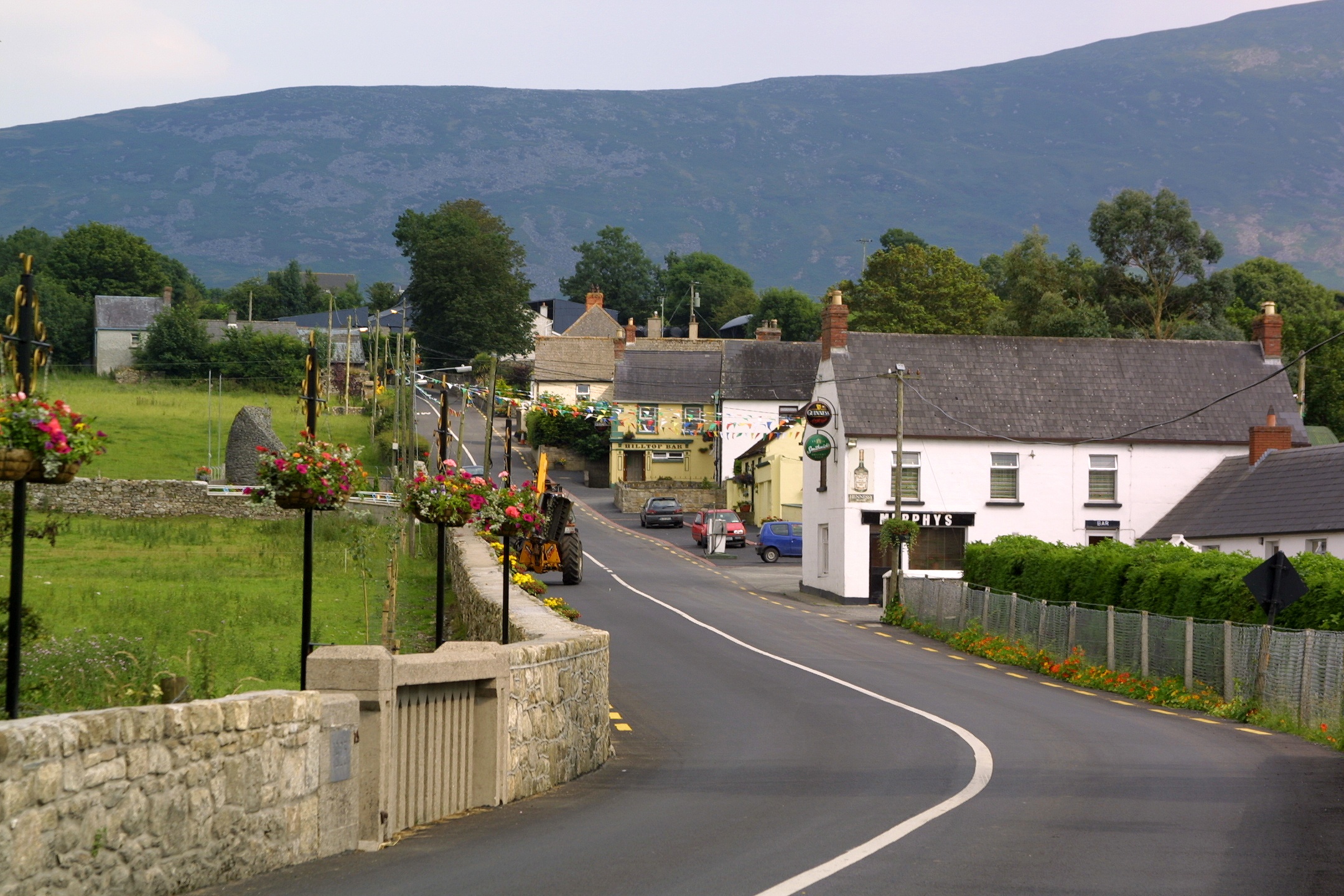 countryside street and houses