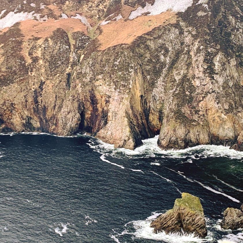 Donegal cliffs on the ocean